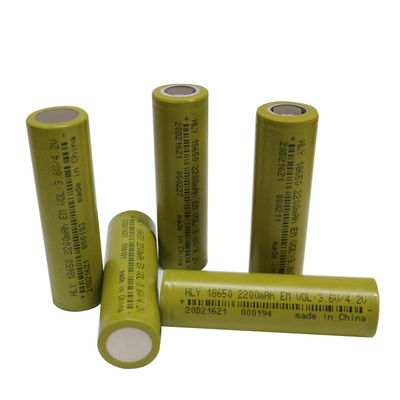UN38.3 zylinderförmiges der hohen Raten-18650 Lithium Ion Battery 2200mah 18650 Zellder batterie-3.6V