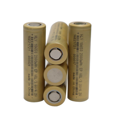 2000mah 18650 setzt wieder aufladbares Lithium Ion Battery Cell 500 Zeit hohen Rate fest