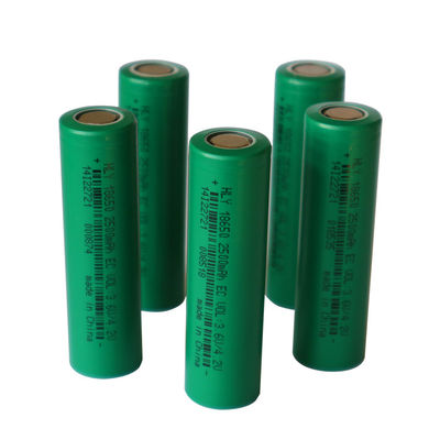 Lithium-Ion Batterys 3.6v 2500mah der hohen Leistung 18650 Zellen für Taschenlampe