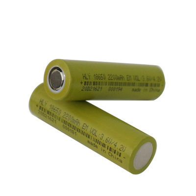 zylinderförmiges hohes Lithium Ion Rechargeable Battery Cell 2200mah 18650 der Sicherheits-3.6V